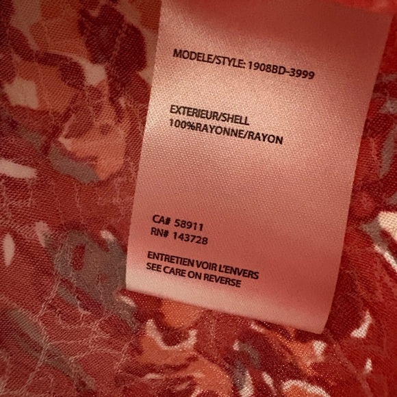 Tribal Red Floral Blouse - Picture 3 of 4